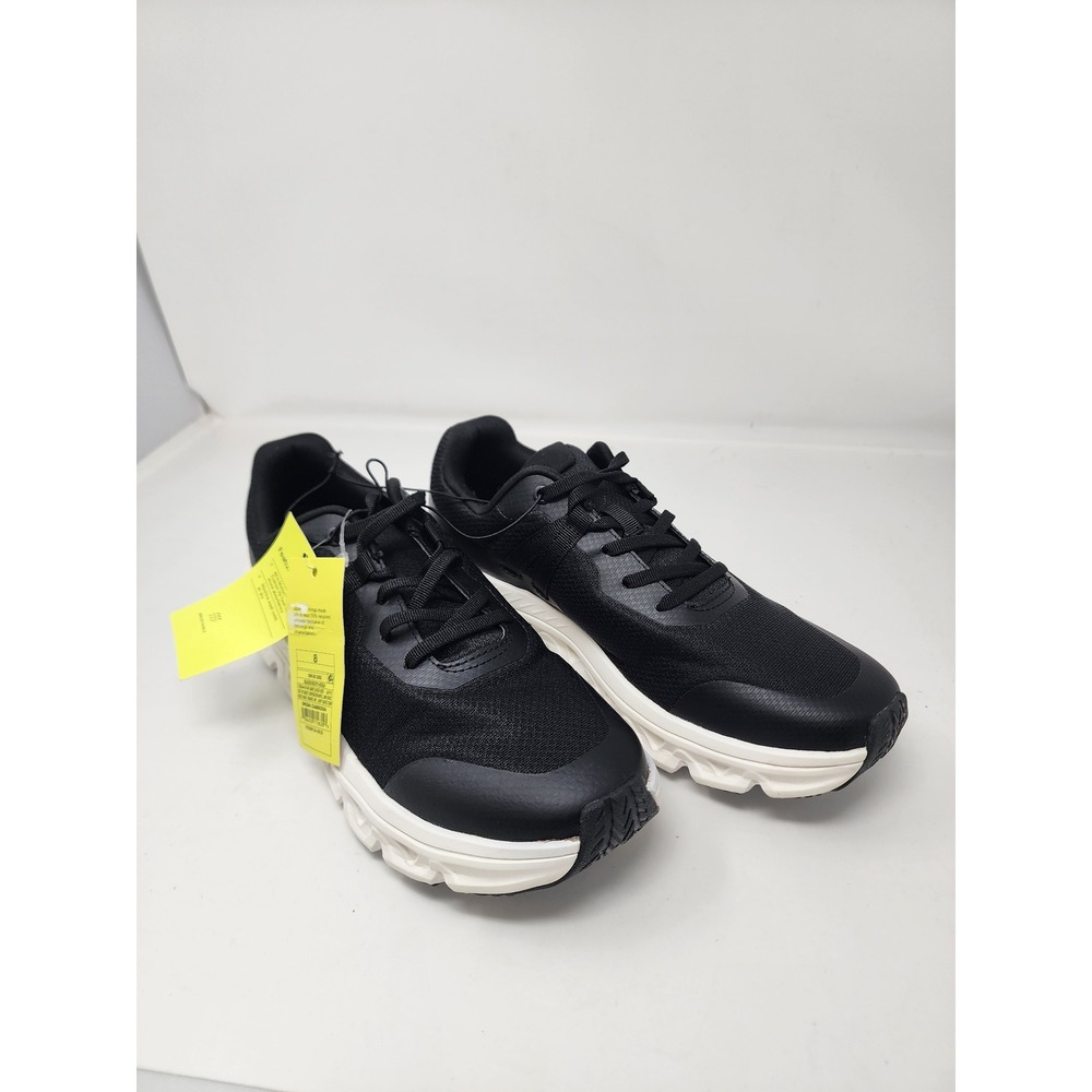 All in Motion Womens Lace Up Athletic Sneakers Black Mesh Blend Workout Size 8